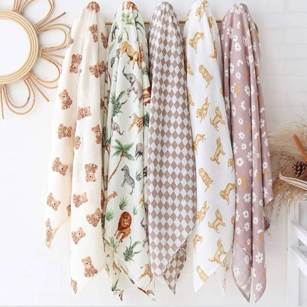 LifeTree Muslin Swaddle Blanket Set